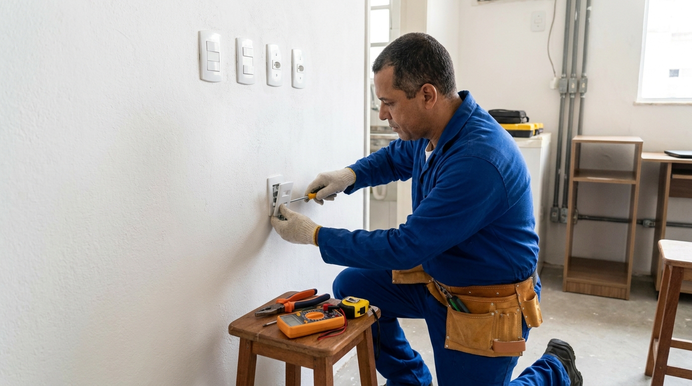Instalacao de tomada e interruptor profissional em Campo Grande‑MS
