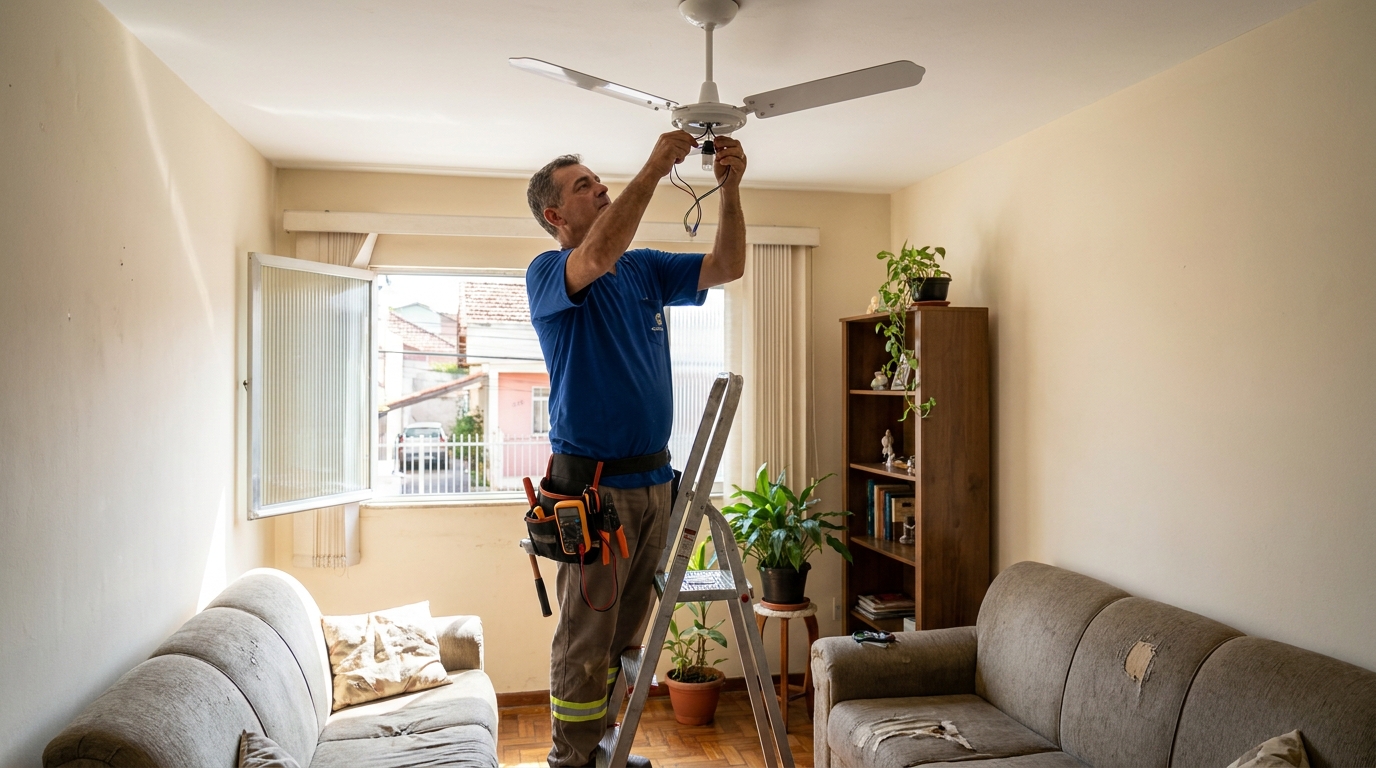 Instalacao de ventilador de teto em Campo Grande‑MS