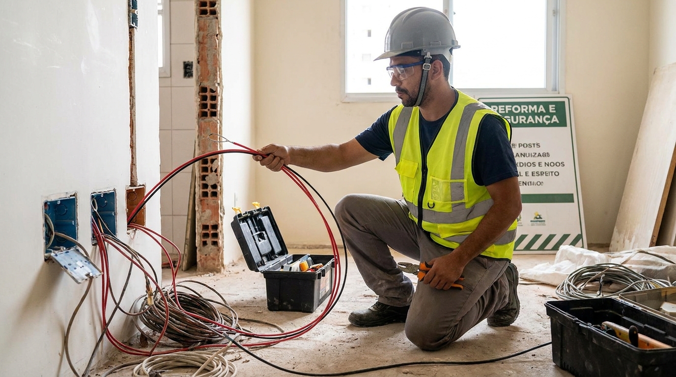 Troca de fiacao eletrica em Campo Grande‑MS